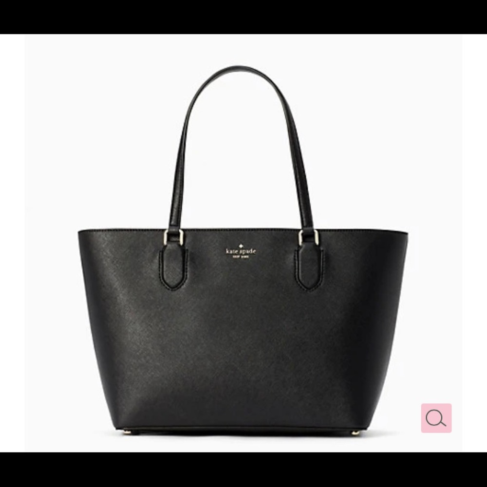 Black Kate Spade Laurel Way Jaelyn Style Tote with a padded laptop sleeve.